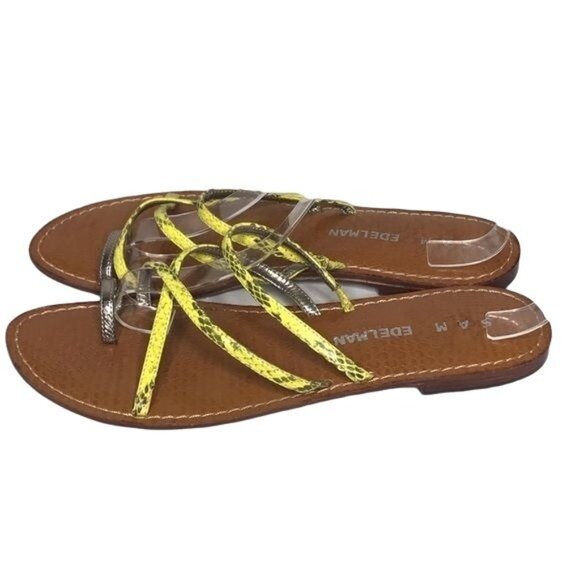 Sam Edelman Gillian toe ring sandals 8.5 yellow - Picture 3 of 6